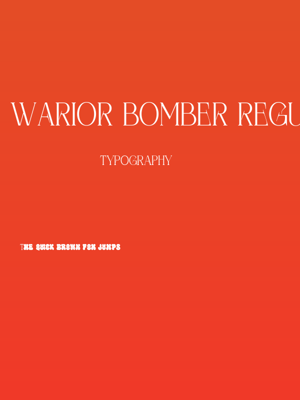 Warior bomber Regular Poster