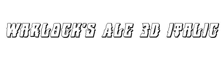 Warlock's Ale 3D Italic  Frei Schriftart Herunterladen