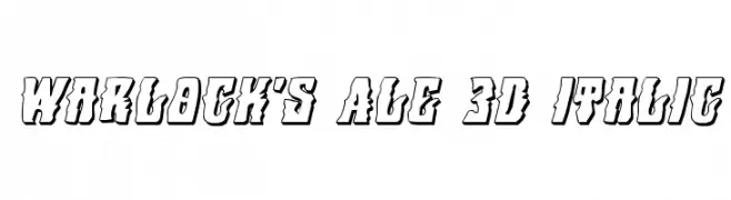 Warlock's Ale 3D Italic  Fuentes Gratis Descargar