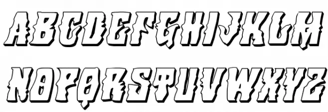 Warlock's Ale 3D Italic Fonte MAIÚSCULAS
