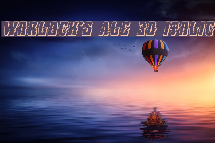 Warlock's Ale 3D Italic Example 2