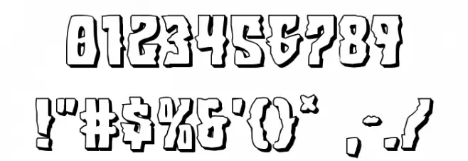 Warlock's Ale 3D Font OTHER CHARS