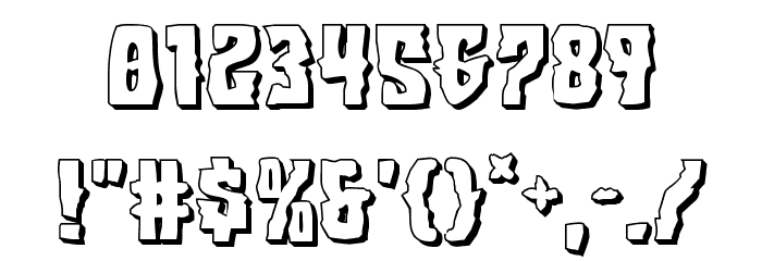 Warlock's Ale 3D Font OTHER CHARS