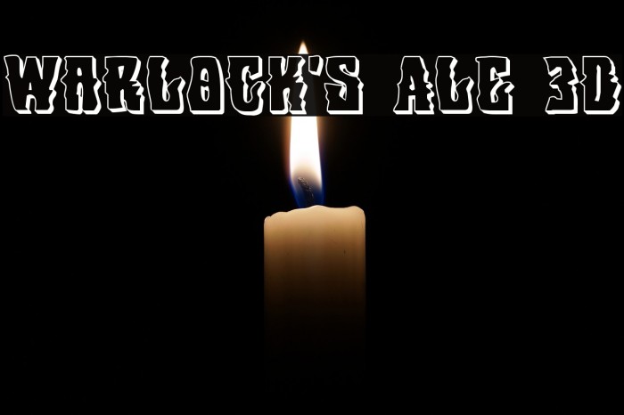 Warlock's Ale 3D Font examples