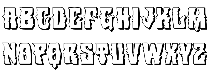 Warlock's Ale 3D Font LOWERCASE
