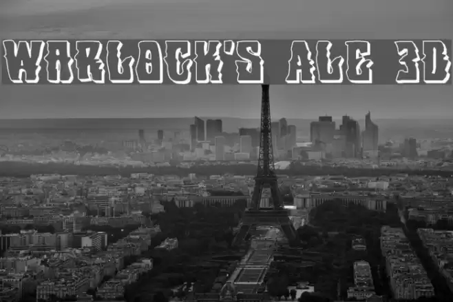Warlock's Ale 3D Font examples