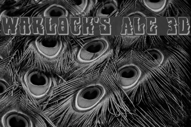 Warlock's Ale 3D Font examples