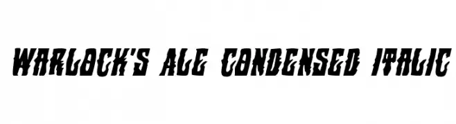 Warlock's Ale Condensed Italic  Fuentes Gratis Descargar