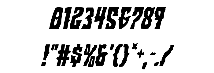 Warlock's Ale Condensed Italic Font OTHER CHARS