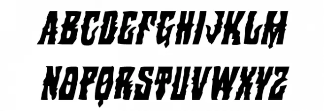 Warlock's Ale Condensed Italic Polices MAJUSCULES
