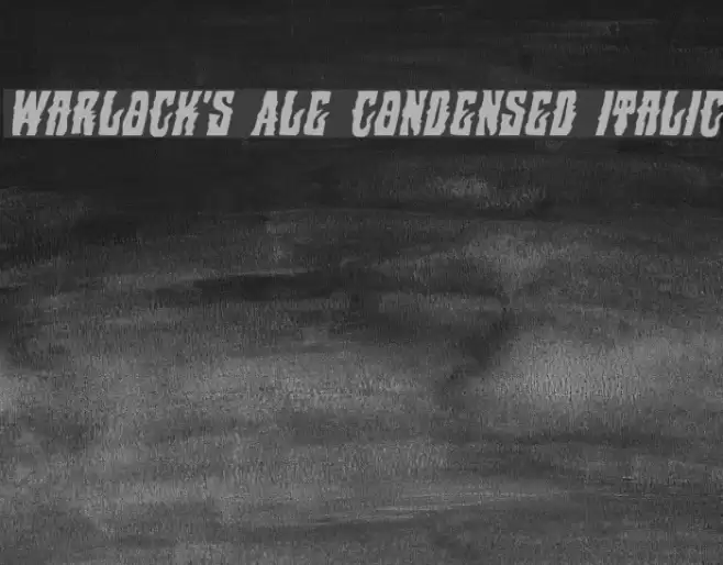 Warlock's Ale Condensed Italic Font examples