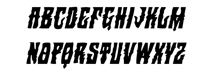 Warlock's Ale Condensed Italic Font LOWERCASE