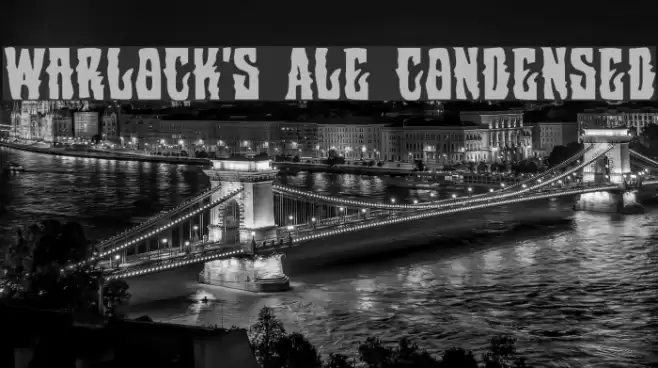 Warlock's Ale Condensed Font examples