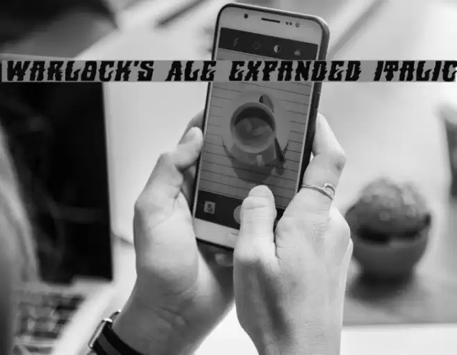 Warlock's Ale Expanded Italic Font examples