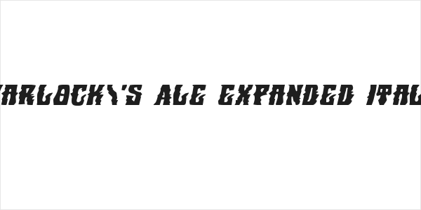 Warlock's Ale Expanded Italic Logo