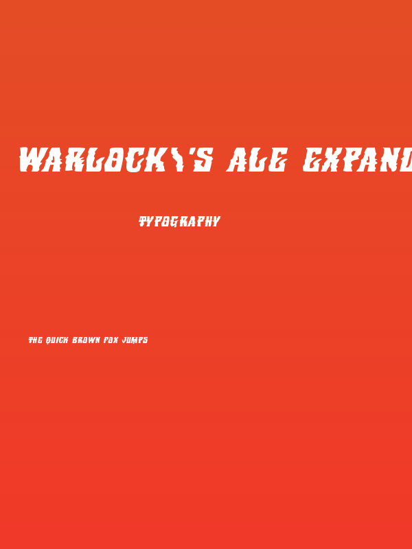 Warlock's Ale Expanded Italic Poster