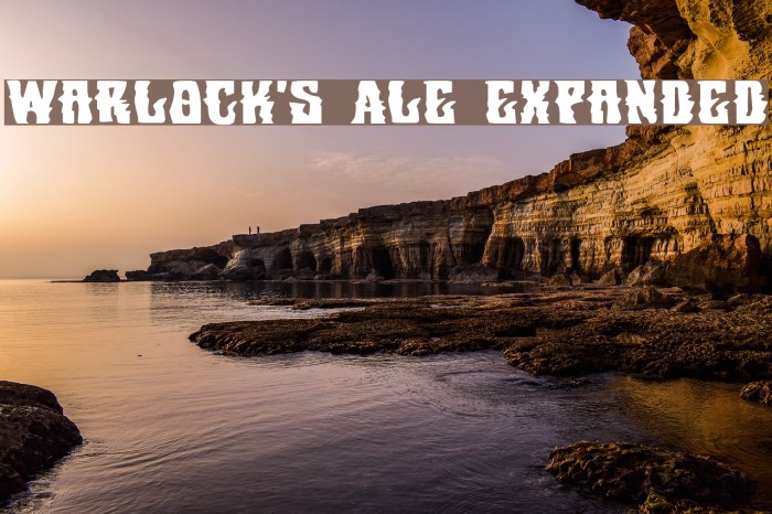 Warlock's Ale Expanded Font examples