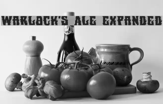 Warlock's Ale Expanded Font examples