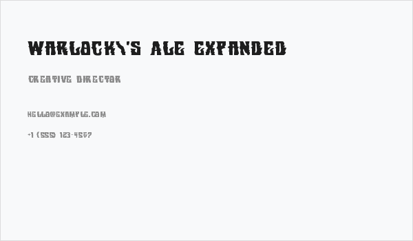 Warlock's Ale Expanded Business Card