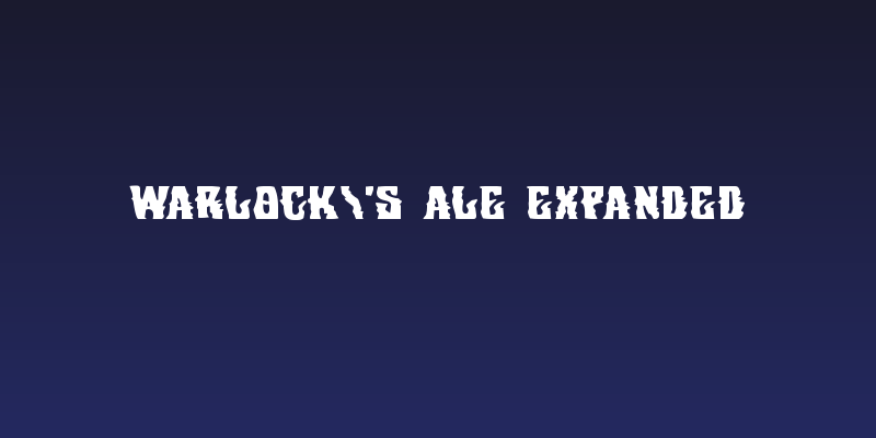 Warlock's Ale Expanded Social Header