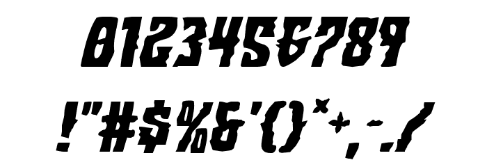 Warlock's Ale Italic Font OTHER CHARS