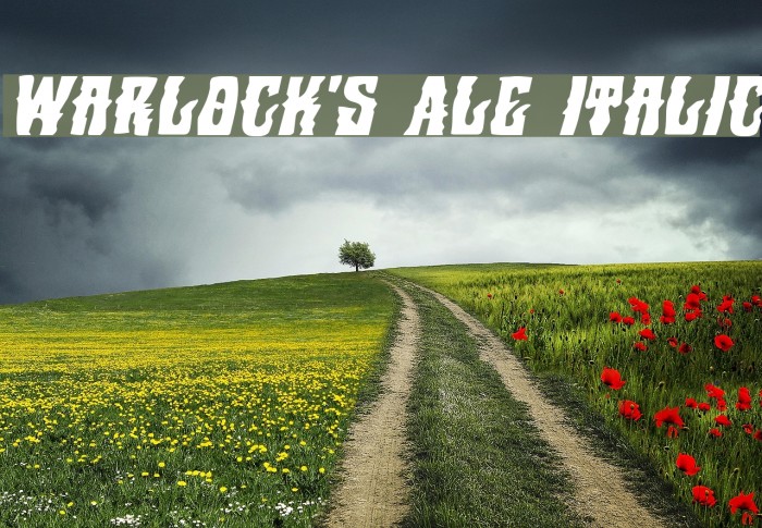 Warlock's Ale Italic Font examples