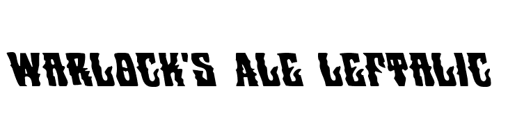 Warlock's Ale Leftalic  Frei Schriftart Herunterladen