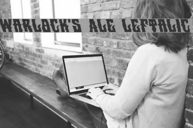Warlock's Ale Leftalic Font examples