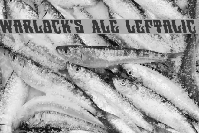 Warlock's Ale Leftalic Font examples