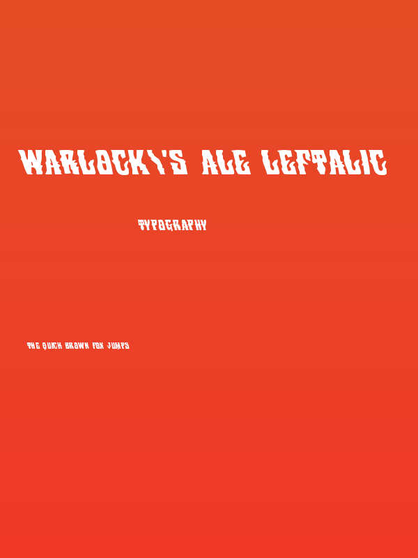 Warlock's Ale Leftalic Poster