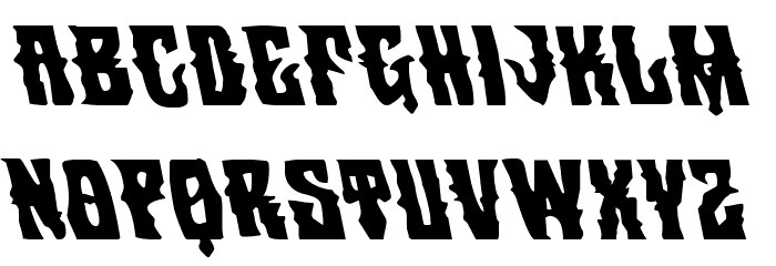 Warlock's Ale Leftalic Font LOWERCASE