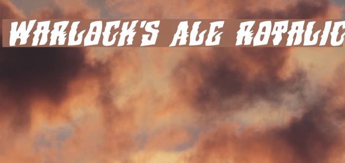 Warlock's Ale Rotalic Font examples