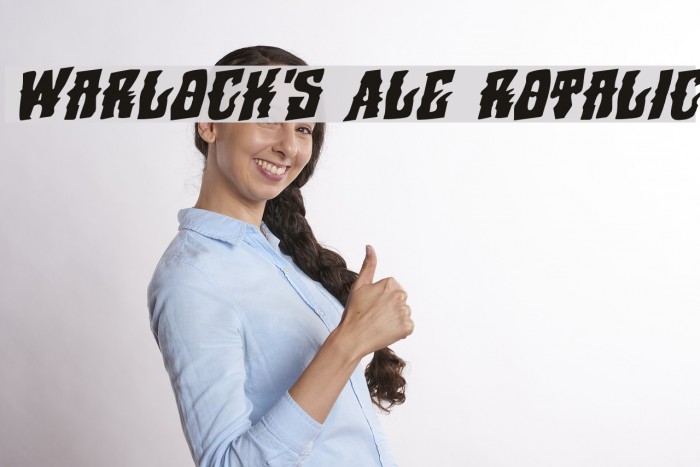 Warlock's Ale Rotalic Font examples