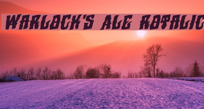 Warlock's Ale Rotalic Font examples