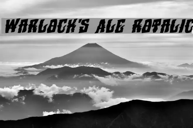 Warlock's Ale Rotalic Font examples