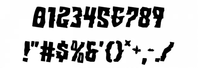 Warlock's Ale Rotated 2 Font OTHER CHARS