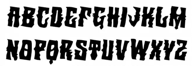 Warlock's Ale Rotated 2 Font Litere mici