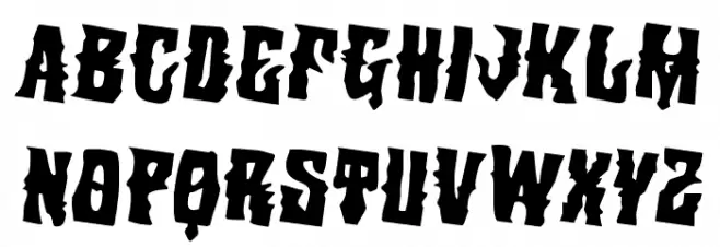 Warlock's Ale Rotated 2 フォント 大文字
