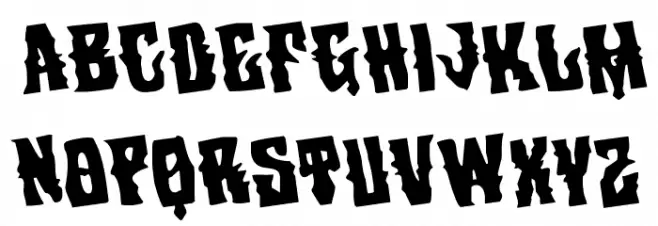 Warlock's Ale Rotated Schriftart Groß