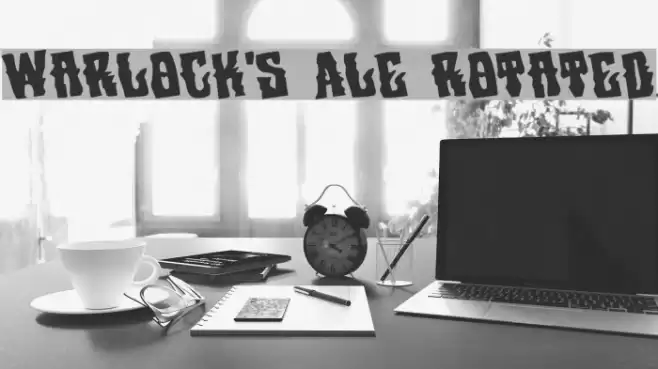 Warlock's Ale Rotated Font examples
