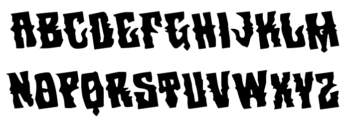 Warlock's Ale Rotated Font LOWERCASE