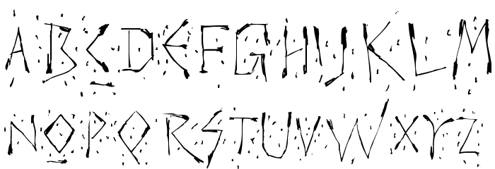 Warlord Font LOWERCASE