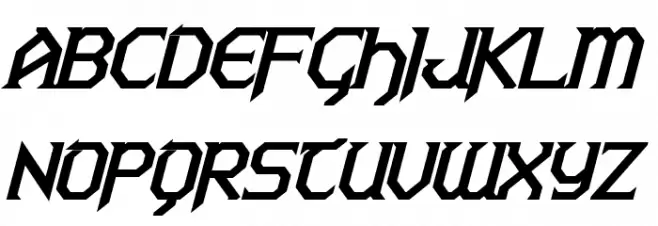 Warlords Bold Italic Schriftart Groß