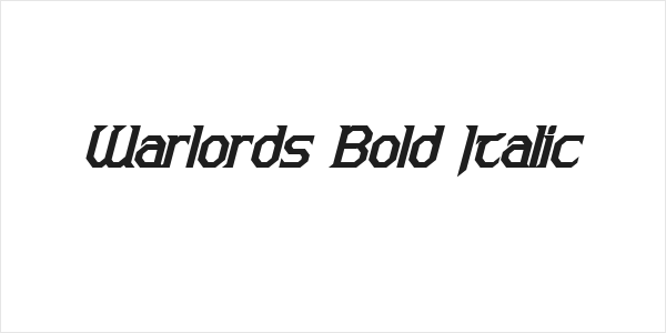 Warlords Bold Italic Logo