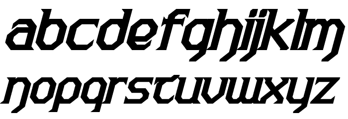 Warlords Bold Italic Font LOWERCASE
