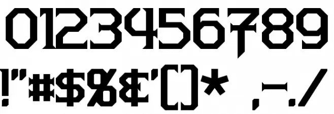 Warlords Bold Font OTHER CHARS