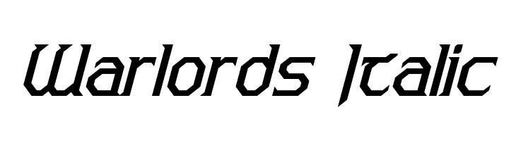 Warlords Italic Font