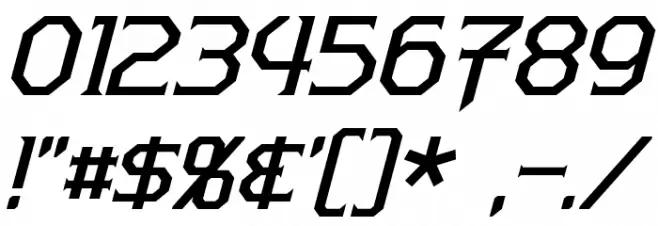 Warlords Italic Font OTHER CHARS