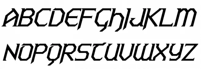 Warlords Italic Шрифта ВЕРХНИЙ