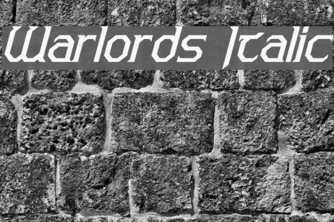 Warlords Italic Font examples